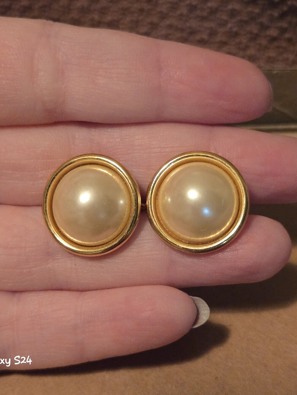 Vintage Faux Pearl Clip-on Earrings